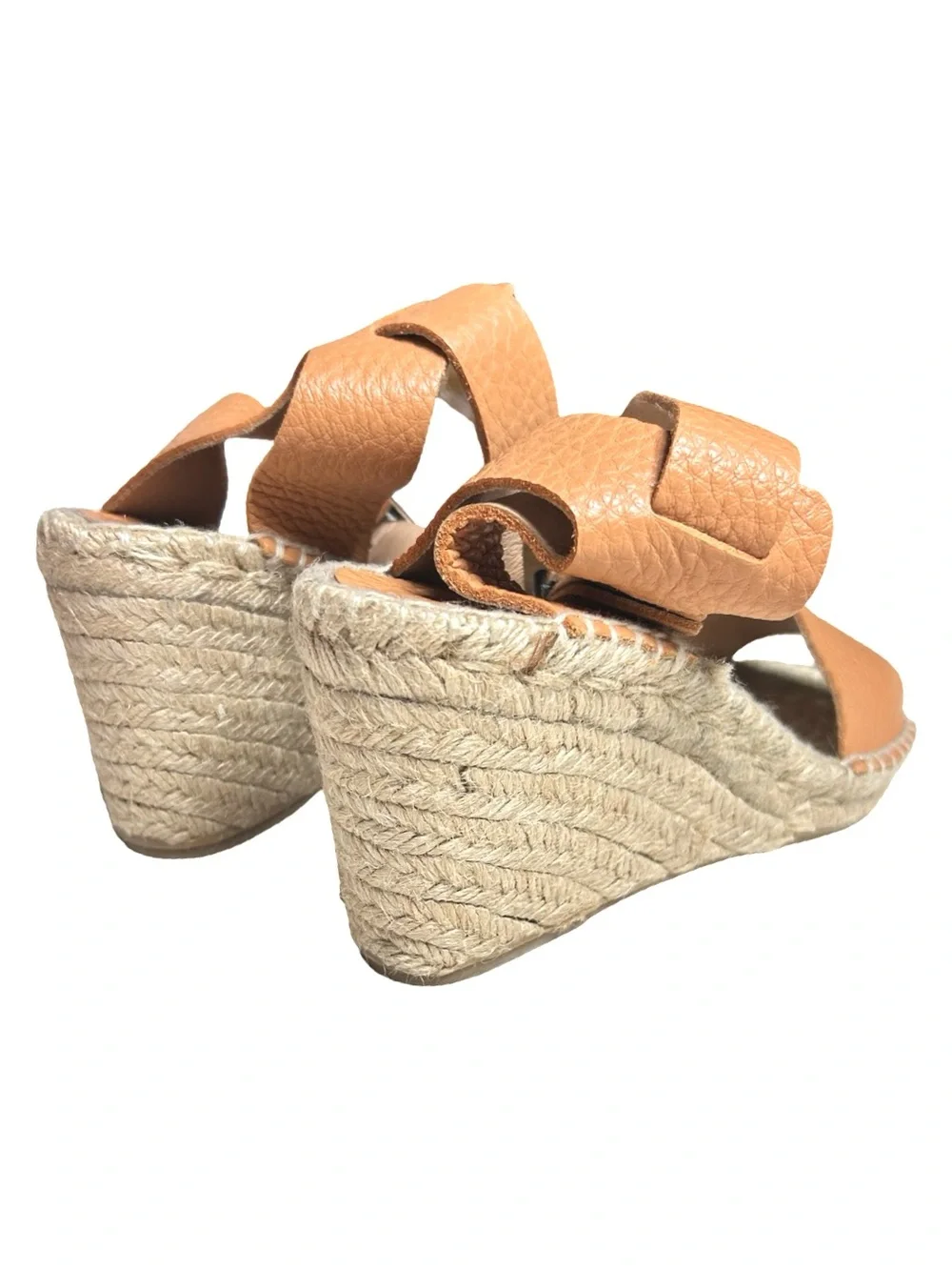 J.Crew Leather Strap Wedge Espadrille Sandals. Size 8